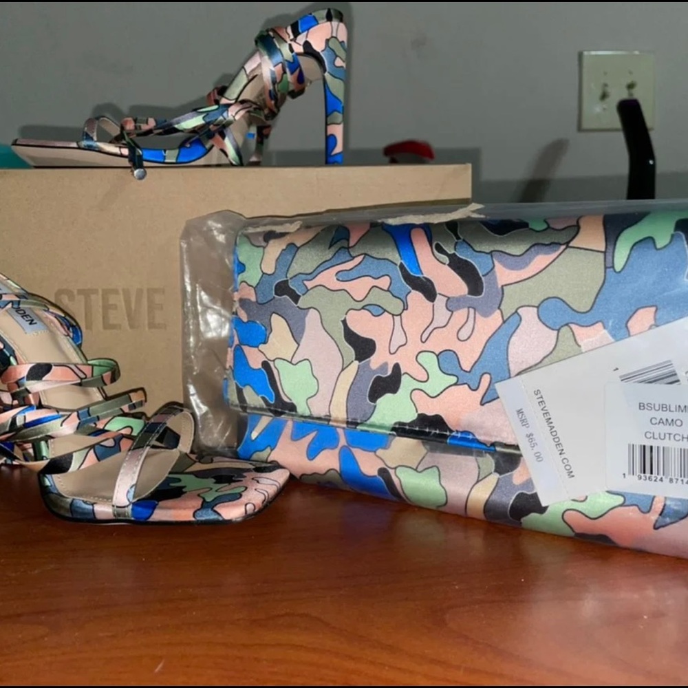 Steve Madden Camo shoes/purse
